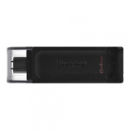 MEMORIE USB Type-C KINGSTON 64 GB, cu capac, carcasa plastic, negru, 