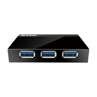 HUB extern D-LINK, porturi USB: USB 3.0 x 4, conectare prin USB 3.0, alimentare retea 220 V, negru, 