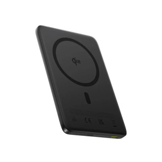POWER BANK Baseus PicoGo AM41 Ultra-Slim Qi2 Magnetic Wireless, capacitate 10000mAh 27W, 1 x USB Type-C, include cablu USB Type-C la USB Type-C 30cm, negru 