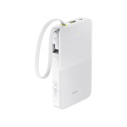 POWER BANK Baseus EnerFill FC51 Bipow2 Pro, 10000mAh, 22.5W, 1 x USB Type-C, 1 x USB, cablu integrat USB Type-C 22cm, alb, POWER BANK Baseus EnerFill FC51 Bipow2 Pro, 10000mAh, 22.5W, 1 x USB Type-C, 1 x USB, cablu integrat USB Type-C 22cm, alb,