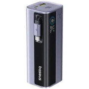 POWER BANK Baseus EnerGeek GR11, 10000mAh, 100W, 2 x USB Type-C, 1 x USB, cablu integrat USB Type-C, display, gri, 