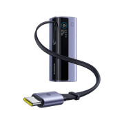 POWER BANK Baseus EnerGeek GR11, 20000mAh, 145W, 2 x USB Type-C, 1 x USB, cablu integrat USB Type-C, display, gri, 
