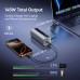 POWER BANK Baseus EnerGeek GR11, 20000mAh, 145W, 2 x USB Type-C, 1 x USB, cablu integrat USB Type-C, display, argintiu, 