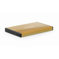 RACK extern GEMBIRD, pt HDD, 2.5 inch, S-ATA, interfata PC USB 3.0, aluminiu, auriu, 