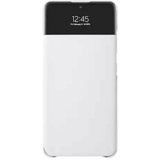 HUSA Smartphone Samsung, pt Galaxy A32, tip smart book cover cu buzunar, TPU, Smart View Wallet, alb, 