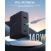 Alimentator retea Aukey, PA-B7O BK, 140W, fast charge, 2 x USB-C, 1 x USB-A, negru, 