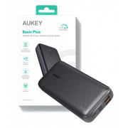 POWER BANK Aukey 20.000 mAh, 18W incarcare rapida 5-in-1, 1 x USB-C, 2 x USB-A, 1 x USB-Lighting, 1 x Micro-USB, 386g, negru, 