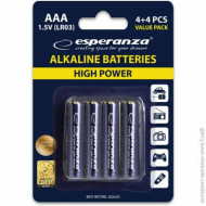 Baterii Alcaline Esperanza EZB104 AAA 8 buc Blister 