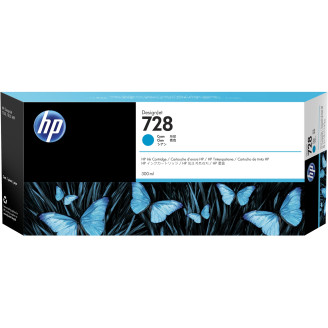 Cartus Cerneala Original HP Cyan, nr.728, pentru DesignJet T730|DesignJet T830, , (timbru verde 0.15 lei), 