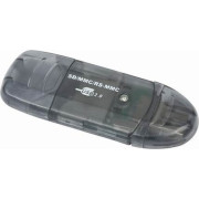 CARD READER extern GEMBIRD, interfata USB 2.0, citeste/scrie: SD, MMC, RS-MMC; plastic, negru-transparent, CARD READER extern GEMBIRD, interfata USB 2.0, citeste/scrie: SD, MMC, RS-MMC; plastic, negru-transparent,