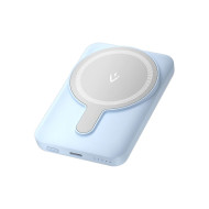 Power Bank Vention 5.000 mAh, 20W magnetic, wireless, 1 x USB-C, 166g, albastru, 