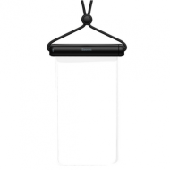HUSA IMPERMEABILA Baseus, pentru smartphone diagonala maxima 7.2 inch, transparenta cu zip negru 