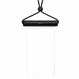 HUSA IMPERMEABILA Baseus, pentru smartphone diagonala maxima 7.2 inch, transparenta cu zip negru 