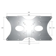 Neomounts Newstar vesa adapter plate 400x200 