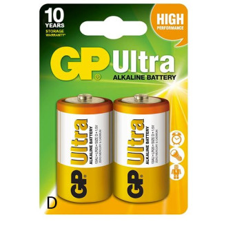 Baterie GP Batteries, Ultra Alcalina D (LR20) 1.5V alcalina, blister 2 buc. 