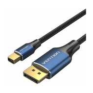 Cablu video Vention, miniDisplayPort(T) la DisplayPort(T), 2m, rezolutie 8K la 60Hz/4K la 120Hz, PVC, negru/albastru, 