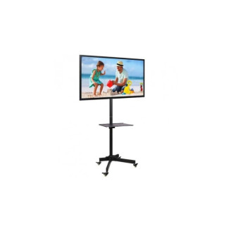 Stand TV mobil + raft DVD, reglabl, 23-55 inch, VESA 400x400, 25kg, negru, Techly ICA-TR21 100730 
