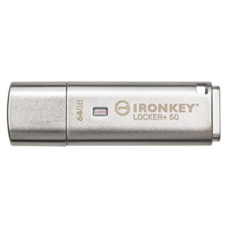 64GB IronKey Locker Plus 50 AES Encrypted, USBtoCloud, 