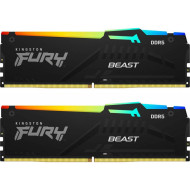 Memorie DDR Kingston DDR5 32GB frecventa 5200 Mhz, 16GB x 2 module, radiator, iluminare RGB, latenta CL40, 