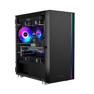CARCASA PCCOOLER, Middle Tower, mATX, ITX, fara sursa, sticla securizata, 1 ventilator inclus ARGB, negru, USB 3.2 gen 1 x 1, USB 2.0 x 2, mic, audio, CARCASA PCCOOLER, Middle Tower, mATX, ITX, fara sursa, sticla securizata, 1 ventilator inclus ARGB, negru, USB 3.2 gen 1 x 1, USB 2.0 x 2, mic, audio,