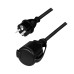 Cablu de alimentare prelungitor, Schuko, 5m, 3x1.5mm2, 250V / 16A, black, Logilink Cablu de alimentare prelungitor, Schuko, 5m, 3x1.5mm2, 250V / 16A, black, Logilink