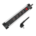 PRELUNGITOR LOGILINK, Schuko x 4, conectare prin Schuko (T), ON/OFF, 16 A, 1xUSB-A, 1xUSB-C, cablu 1.5m, protectie IP20, negru-argintiu, 