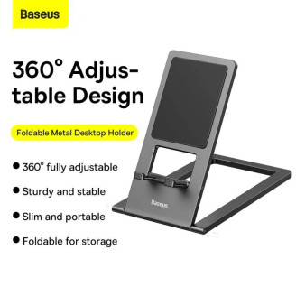 STAND Baseus smartphone sau tableta, pliabil, aliaj zinc, dimensiuni: 139.6*81*5.6 mm, gri STAND Baseus smartphone sau tableta, pliabil, aliaj zinc, dimensiuni: 139.6*81*5.6 mm, gri