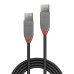 Cablu Lindy 0.5m USB 2.0 Type A, Anthra, 