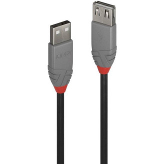 Cablu Lindy 0.5m USB 2.0 Type A Ext Anth, Cablu Lindy 0.5m USB 2.0 Type A Ext Anth,
