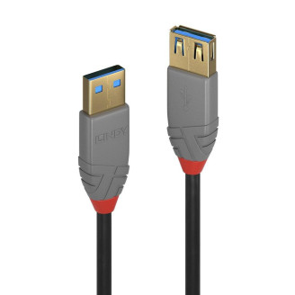 Cablu Lindy 1m USB 3.1 Gen1 Ext A/A, Ant, Cablu Lindy 1m USB 3.1 Gen1 Ext A/A, Ant,