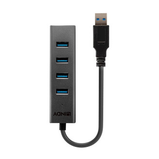 HUB USB Lindy 4 Port USB 3.0 LY-43324 (timbru verde 0.18 lei)