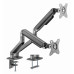SUPORT de birou Gembird, pt 2 TV/monitor plat, diag. max 17-32 inch, rotatie, inclinare, pivotare, max 9 kg, space-grey, 