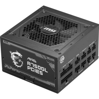 MSI MAG A750GL PCIE5, 750W, 80 Plus Gold, ATX FF, 100~240 Vac Input Voltage, 120 mm Fan, 140 x 150 x 86mm, Active,2xEPS, 4XPCi-E, 8xSATA, 4xMOLEX, 1xFDD, 7Y MSI MAG A750GL PCIE5, 750W, 80 Plus Gold, ATX FF, 100~240 Vac Input Voltage, 120 mm Fan, 140 x 150 x 86mm, Active,2xEPS, 4XPCi-E, 8xSATA, 4xMOLEX, 1xFDD, 7Y