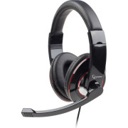 CASTI Gembird, cu fir, standard, utilizare multimedia, microfon pe brat, conectare prin Jack 3.5 mm x 2, negru, 