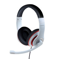 CASTI Gembird, cu fir, standard, utilizare multimedia, call center, microfon pe brat, conectare prin Jack 3.5 mm, alb / negru, CASTI Gembird, cu fir, standard, utilizare multimedia, call center, microfon pe brat, conectare prin Jack 3.5 mm, alb / negru,