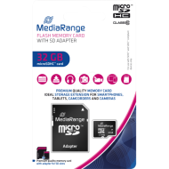 MediaRange Micro SDHC 32GB Class 10 with SD adapter 