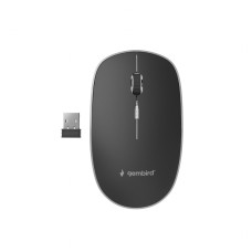 MOUSE GEMBIRD, PC sau NB, wireless, 2.4GHz, optic, 1600 dpi, butoane/scroll 4/1, silent, negru, 