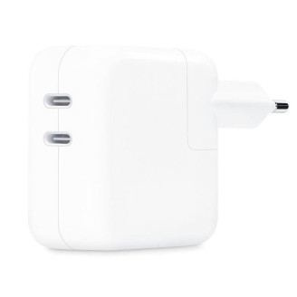 Incarcator retea 220V Apple, 2 x USB Type C, 35W, fast charge, alb, Incarcator retea 220V Apple, 2 x USB Type C, 35W, fast charge, alb,