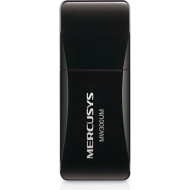 ADAPTOR RETEA MERCUSYS MINI, extern wireless 2.4 GHz, USB 2.0, port, 300 Mbps, antena interna x 1, 