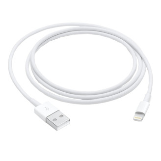 CABLU alimentare si date smartphone Apple, Lightning (T) la USB 2.0 (T), cauciuc, lungime 1 m, alb, 