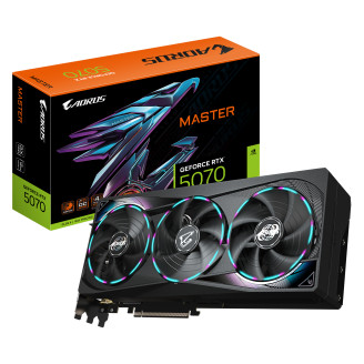 GIGABYTE AORUS GeForce RTX 5070 MASTER 12G, 192 bit, GDDR7, Negru 