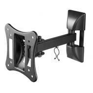 Suport TV de perete cu brat, Nexio, reglabil, 13-27 inch(33cm-68cm), capacitate sustinere 15KG, Negru 