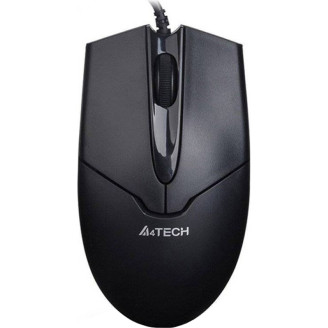 MOUSE A4tech, PC sau NB, cu fir, USB, optic, 1000 dpi, butoane/scroll 3/1,  negru, OP-550NU-1 (timbru verde 0.18 lei)