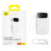 POWER BANK Baseus Qpow2 Dual-Cable, 10000mAh, PD 3.0 + QC 3.0 22.5W, 1 x USB; 1 x Iphone Lightning; 2 x USB Type-C, digital display pt. status baterie, total 2.4A, alb, 