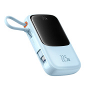 POWER BANK Baseus Qpow Pro+ Digital Display, 10000mAh, 22.5W, 2 x USB Type-C output/input, 1 x USB, 1 x Lightning, albastru, POWER BANK Baseus Qpow Pro+ Digital Display, 10000mAh, 22.5W, 2 x USB Type-C output/input, 1 x USB, 1 x Lightning, albastru,