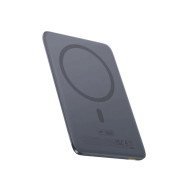 POWER BANK Baseus PicoGo, 5000mAh, 20W, 1 x USB Type-C, prindere magnetica incarcare wireless 15W, cablu integrat USB Type-C la USB Type-C 30cm, gri, 