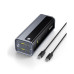 POWER BANK Baseus EnerGeek GP12, 20800mAh, 2 x USB Type-C, 2 x USB, 145W, display, include cablu USB Type-C la USB Type-C 1m, negru, 