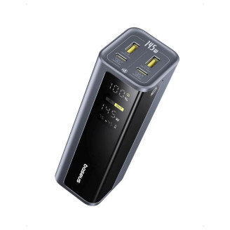 POWER BANK Baseus EnerGeek GP12, 20800mAh, 2 x USB Type-C, 2 x USB, 145W, display, include cablu USB Type-C la USB Type-C 1m, negru, 
