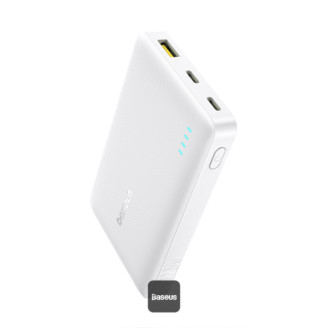 POWER BANK Baseus EnerFill FP21, 10000mAh, 22.5W, 2 x USB Type-C, 1 x USB, include cablu USB Type-C la USB Type-C, alb, POWER BANK Baseus EnerFill FP21, 10000mAh, 22.5W, 2 x USB Type-C, 1 x USB, include cablu USB Type-C la USB Type-C, alb,