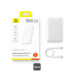 POWER BANK Baseus EnerFill FP21, 10000mAh, 22.5W, 2 x USB Type-C, 1 x USB, include cablu USB Type-C la USB Type-C, alb, POWER BANK Baseus EnerFill FP21, 10000mAh, 22.5W, 2 x USB Type-C, 1 x USB, include cablu USB Type-C la USB Type-C, alb,